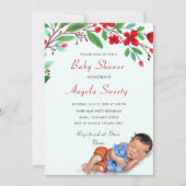Schattigee Baby shower Uitnodiging Sjabloon (Voorkant)
