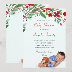 Schattigee Baby shower Uitnodiging Sjabloon