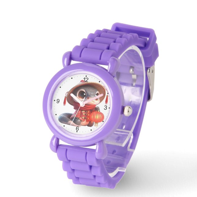 Schattigee Baby Slang Chinees Nieuwjaar 2025 Kinde Horloge (Hoek)