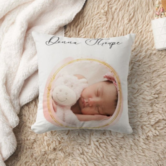Schattigee Baby slapen Modern Wit Kussen (Creator heeft geüpload)