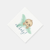 Schattigee Baby Sloth Oh Baby Baby shower Papieren Servetten (Hoek)