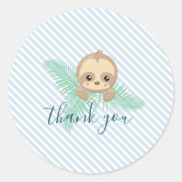 Schattigee Baby Sloth Verjaardagsfeestje Stickers