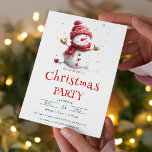 Schattigee Baby Snowman kerstfeest Kaart<br><div class="desc">Breng de magie van de winter naar uw vakantieviering met onze Schattigee uitnodigingen voor het kerstfeest van Snowman! Perfect voor een gezellige en vrolijke bijeenkomst, deze uitnodigingen zijn voorzien van een schattige sneeuwpop in een besneeuwde buitenscène, het podium voor een leuk en hartverwarmend kerstfeest. ⛄ Kenmerken: Charming Design: Geïllustreerd met...</div>