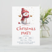 Schattigee Baby Snowman kerstfeest Kaart (Staand voorkant)
