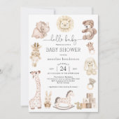 Schattigee Baby Speelgoed Plushies Genderneutraal  Kaart (Voorkant)