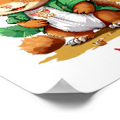 Schattigee Baby Squirrel aangepaste naam Poster (Hoek)