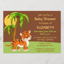 Schattigee Baby Tiger Baby shower Invitation