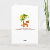 Schattigee Baby Tiger bedankpas Bedankkaart (Achterkant)