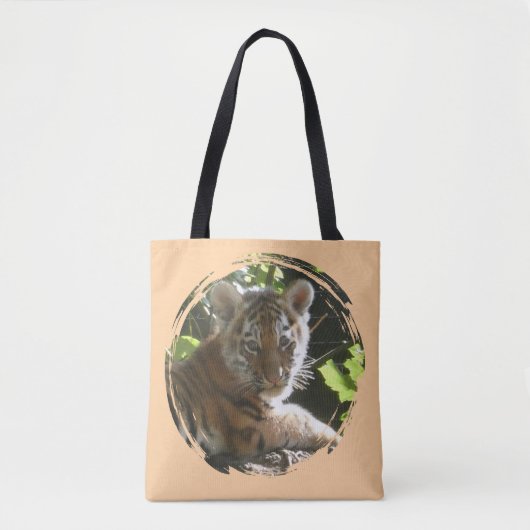 Schattigee Baby Tiger Canvas tas (Voorkant)