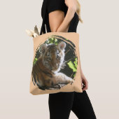 Schattigee Baby Tiger Canvas tas (Dichtbij)