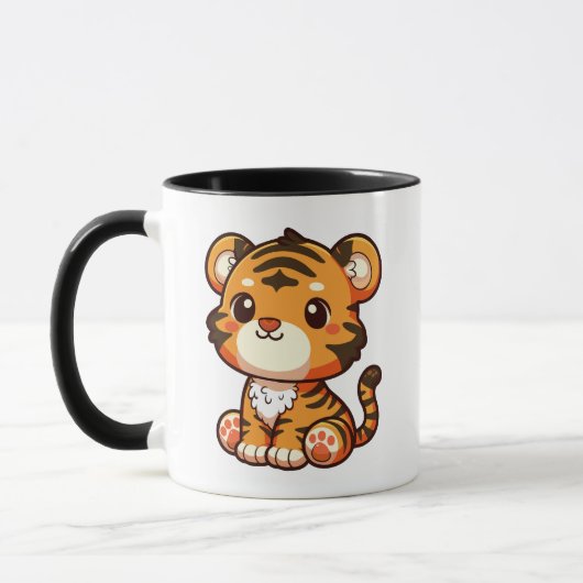 Schattigee Baby Tiger Cartoon Mok (Links)