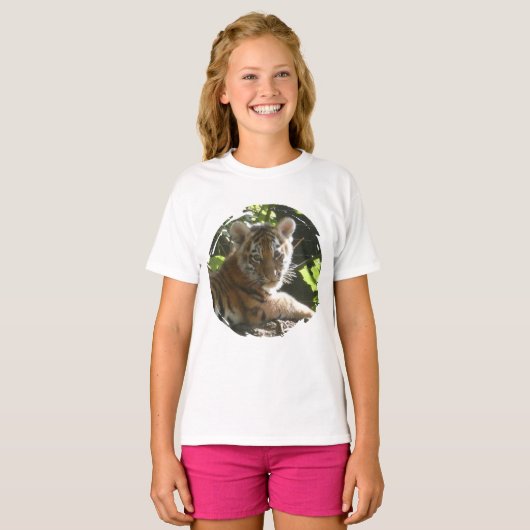 Schattigee Baby Tiger Kinder T-shirt (Voorkant volledig)