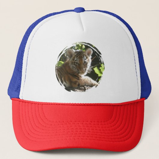 Schattigee Baby Tiger Trucker Hat Trucker Pet (Voorkant)