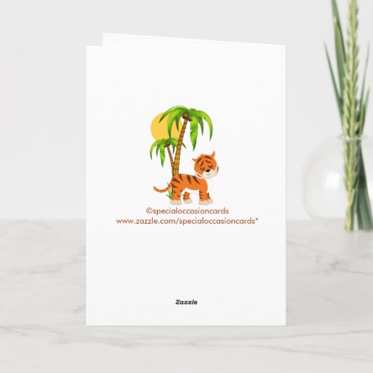 Schattigee Baby Tiger Wenskaart Kaart (Achterkant)