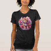 Schattigee Baby Tijger in Bloemen T-shirt (Voorkant)
