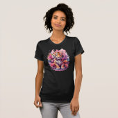 Schattigee Baby Tijger in Bloemen T-shirt (Voorkant volledig)
