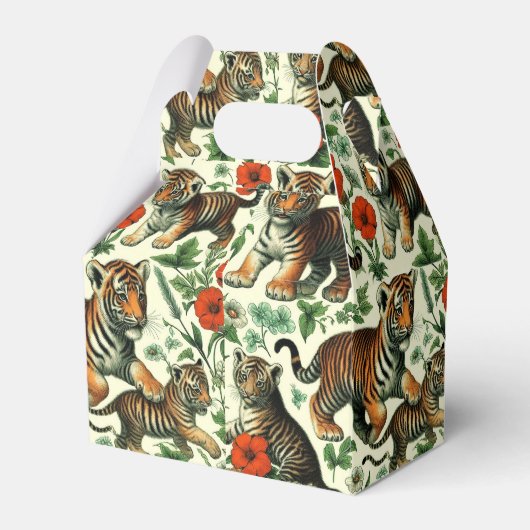 Schattigee Baby Tijger Naadloos Bedankdoosjes (Voorkant Zijde)