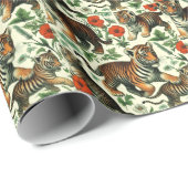 Schattigee  Baby Tijger Naadloos Cadeaupapier (Rol Hoek)