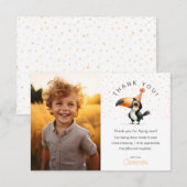 Schattigee baby toucan, vlieg over, kinderen verja bedankkaart (Voorkant / Achterkant)