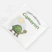 Schattigee Baby Turtle Illustration Servet (Hoek)