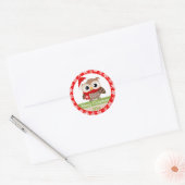 Schattigee Baby Uil 1e Kerst sticker (Envelop)