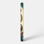 Schattigee baby uil bij nacht met maan samsung galaxy hoesje (Linkerkant)