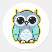 Schattigee Baby Uil Cartoon Sticker (Voorkant)