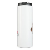 Schattigee Baby Uil in Kerst Pet Thermische Tumble Thermosbeker (Achterkant)