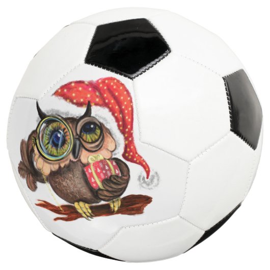 Schattigee Baby Uil In Kerst Pet Voetbal Gift (Drie kwart)