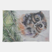 Schattigee Baby Uil keukenhanddoek (Horizontaal)