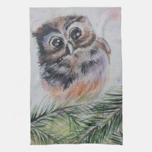 Schattigee Baby Uil keukenhanddoek