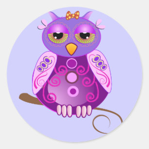 Schattigee baby uil sticker