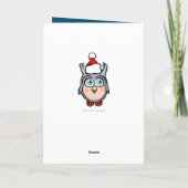 Schattigee Baby uil viert kerst Feestdagen Kaart (Achterkant)