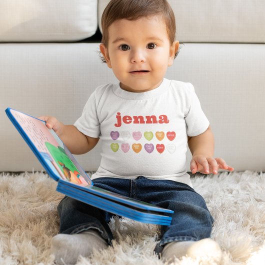 Schattigee Baby Valentijnsdag gepersonaliseerd Romper