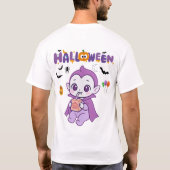 Schattigee Baby Vampier Halloween Kawaii Design T-shirt (Achterkant)