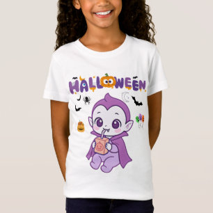 Schattigee Baby Vampier Halloween Kawaii Design T-shirt