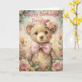 Schattigee Baby Verjaardag Kaart (Gele Bloem)