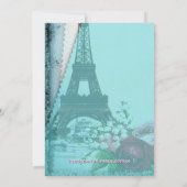 Schattigee Baby Vintage Parijs Baby shower Kaart (Achterkant)