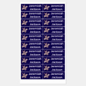 Schattigee baby vleermuis vliegen 's nachts cartoo labels (Vel)