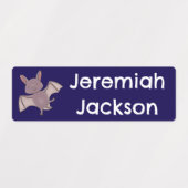 Schattigee baby vleermuis vliegen 's nachts cartoo labels (Design 2)