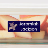 Schattigee baby vleermuis vliegen 's nachts cartoo labels (Aangebracht)