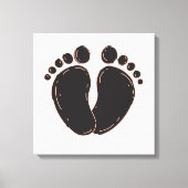 Schattigee baby voetafdruk canvas afdruk (Voorkant)
