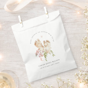 Schattigee Baby Voeten Blush Roze Bloemen Meisje B Bedankzakje