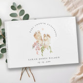 Schattigee Baby Voeten Blush Roze Bloemen Meisje B Gastenboek