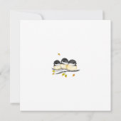Schattigee Baby Vogel 3 Kuikens op Boomtak Bedankkaart (Achterkant)
