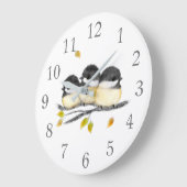 Schattigee Baby Vogel 3 Kuikens op Boomtak Grote Klok (Hoek)