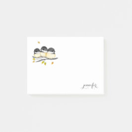 Schattigee Baby Vogel 3 Kuikens op Boomtak Post-it® Notes