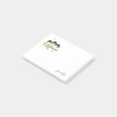 Schattigee Baby Vogel 3 Kuikens op Boomtak Post-it® Notes (Schuin)