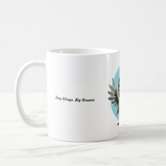 Schattigee baby vogel mok (Links)