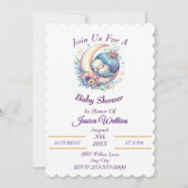 Schattigee Baby-vogel slaapt op een halve maan Kaart (Voorkant)